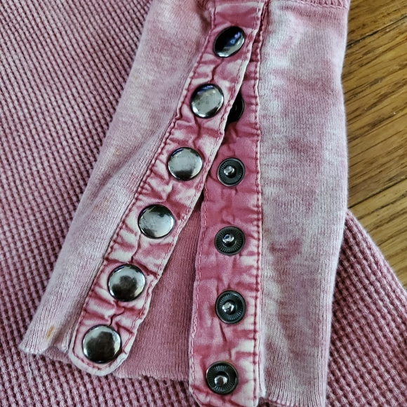 Idylle Damsel Snap Button Cuff Boho Thermal - Picture 3 of 10